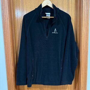 black Disney Parks Mickey Mouse quarter-zip fleece pullover mens size S
